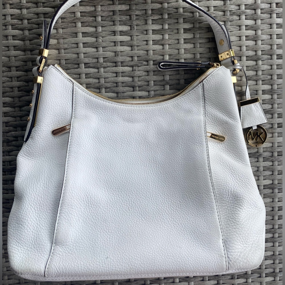 Michael Kors Purse - White with gold accents
